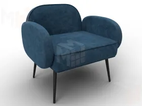 Кресло Лига-086 ( велюр BRUT 11 синий )
