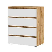 Комод Хелен КМ 02 802 4 ящика  (крафт золотой/белый)