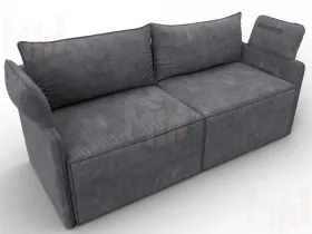 Диван прямой модульный Лига-106 ( BRUT 16 темно-серый )