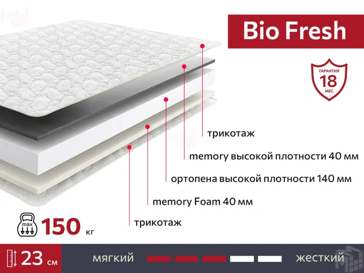 Матрас BIO Fresh 160х200 см