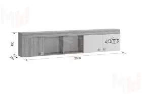 Полка Форсаж дуб сонома/белый