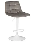 Стул барный DOBRIN TAILOR WHITE (серый велюр (MJ9-75)) Стул барный DOBRIN TAILOR WHITE (серый велюр (MJ9-75))