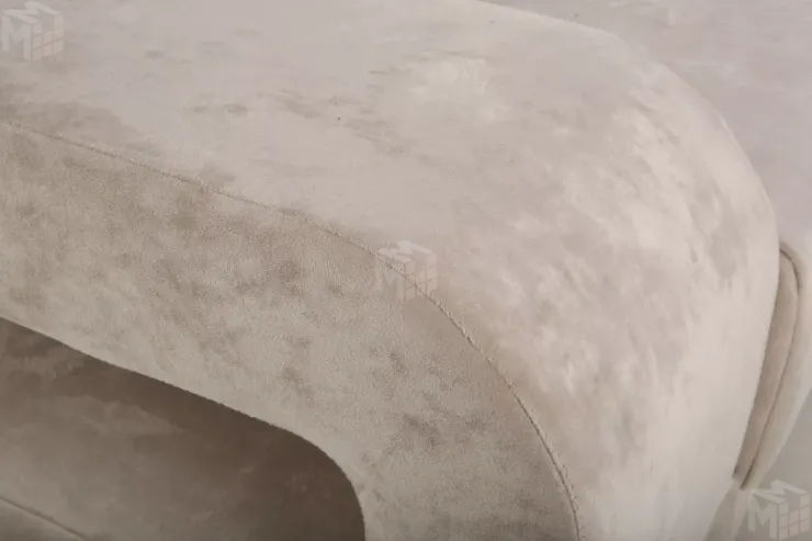 Диван угловой Марго Бежевый Правый Велюр