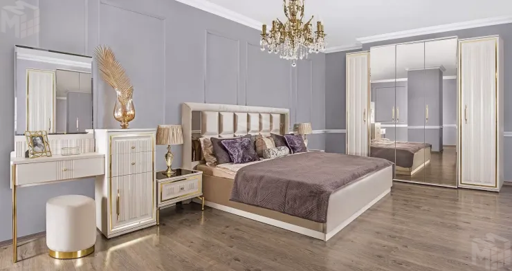 Шкаф Замира 5-дверный бежевый