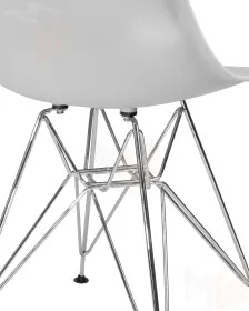 Стул обеденный DOBRIN DSR (ножки хром, цвет светло-серый (GR-01))