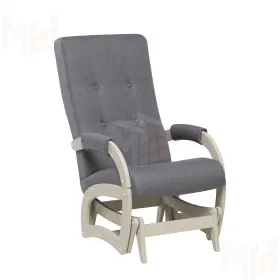 Кресло-маятник Leset Тея (Слоновая кость/Savana Plus Mouse (серый))