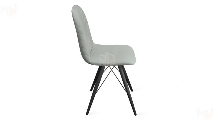 Стул Шерри К3 Черный муар, Велюр Confetti  Silver