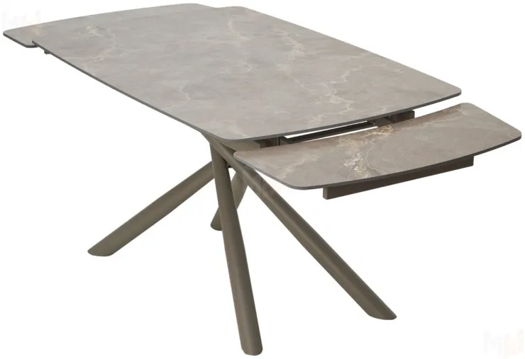 Стол RIVOLI 140 MATT LATTE STONE SOLID CERAMIC / TAUPE