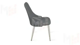 Стул Франк (конус) исп. 2 - ДП2-30 Капучино матовый/Микровелюр Catania Silver (серый)
