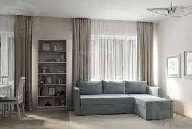 Диван трехместный с угловой секцией Вало КП Twist 15 (mint-grey) SA Диван трехместный с угловой секцией Вало КП Twist 15 (mint-grey) SA