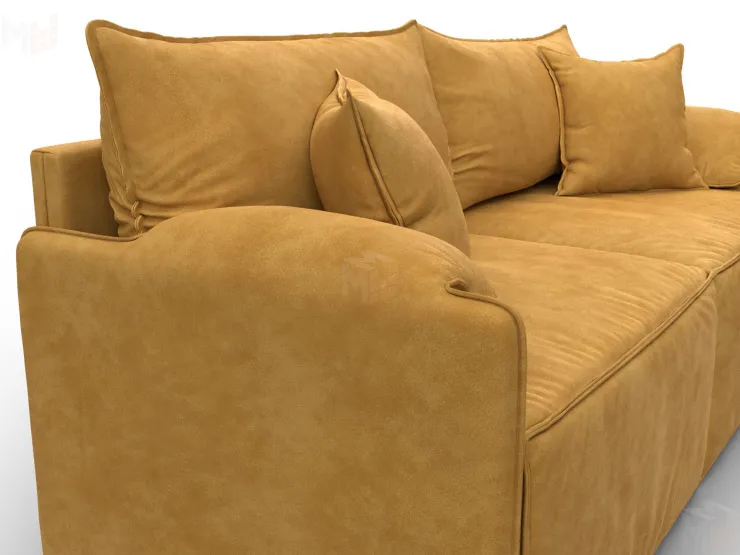 Диван прямой модульный Лига-106 ( BRUT 10 желтый )