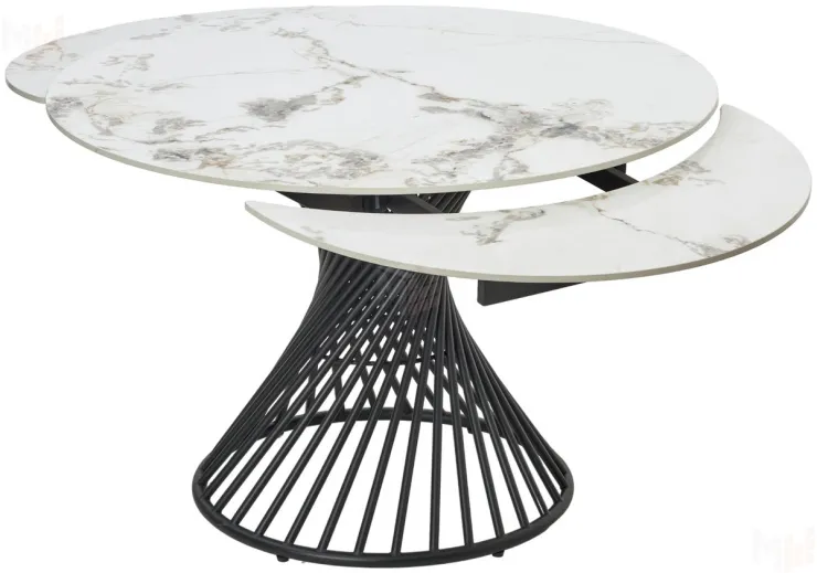 Стол BUENO 120 GLOSS GOLDEN JADE SOLID CERAMIC / BLACK