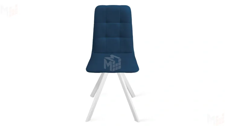 Стул Аспен К2 Белый матовый, Велюр Confetti Blue