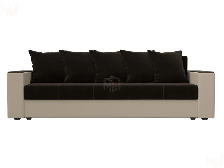 Диван прямой Дубай Лайт ( Коричневый;Бежевый )