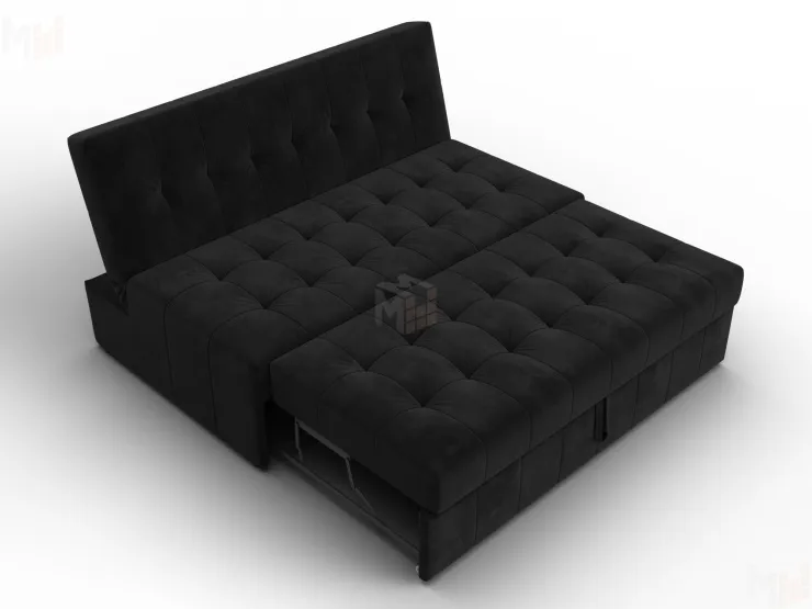 Диван прямой Лига-107 (140) ( SEVEN 35 черный )