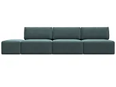 Диван прямой модульный с пуфом Лига-060 НПБ Лонг