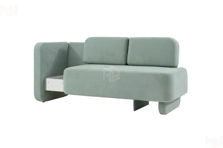 Кушетка Хьюстон на пружинном блоке Зеленый