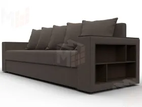Диван прямой Дубай Лайт ( Амур 05 коричневый )