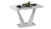 Стол раздвижной Фабио Тип 1 Белый матовый, Стекло глянцевое белое Стол раздвижной Фабио Тип 1 Белый матовый, Стекло глянцевое белое