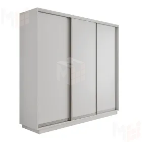 Шкаф-купе Оптим 3-х дверный  1 секция (ЛДСП) 210 см. 1 штанга, 11 полок, 4 ящика