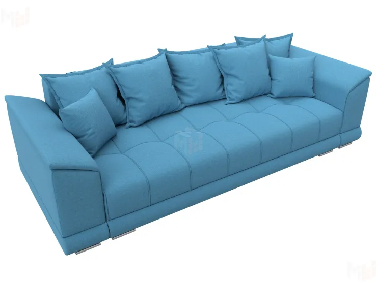 Диван прямой НордСтар НПБ ( Амур 10 голубой )