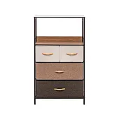 Комод Leset Локи 4 ящ., Коричневый, Бежевый (Коричневый/Бежевый, светло-коричневый, темно-коричневый)