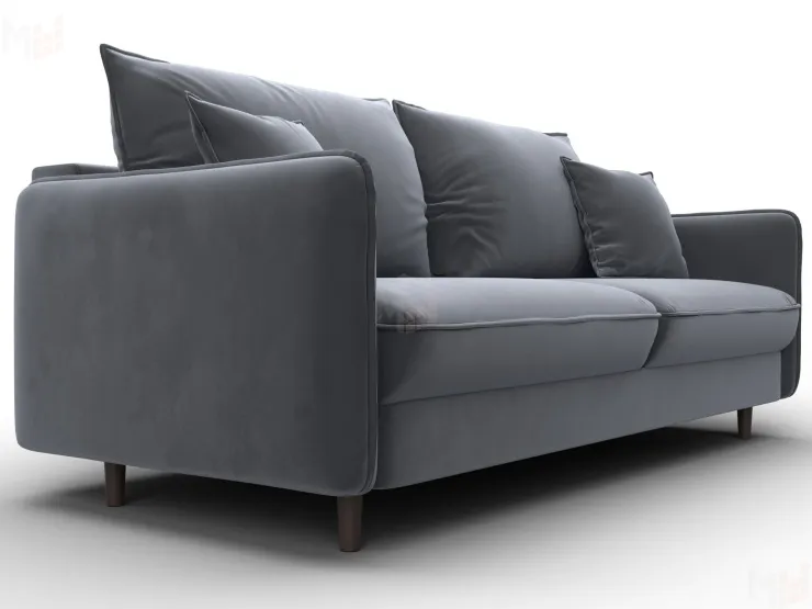 Диван прямой Лига-064 НПБ ( SEVEN 17 серый )