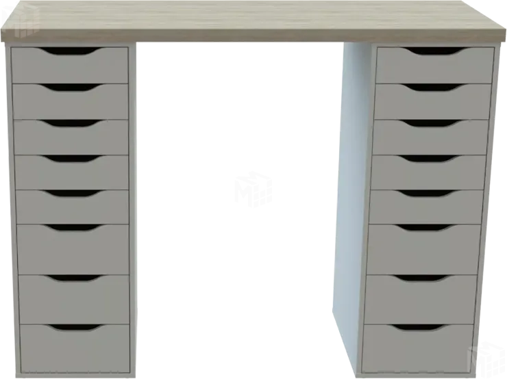 Стол письменный Ингар 2/88  дуб беленый / белый