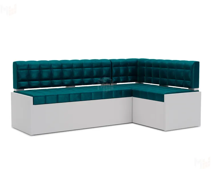 Ганновер Правый угол (Бархат сине-зеленый STAR VELVET 43 BLACK GREEN) 178х82х103 см