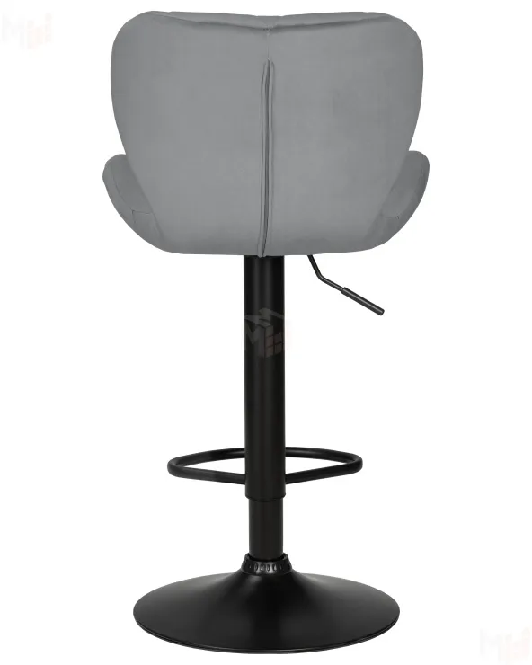 Стул барный DOBRIN BARNY BLACK (серый велюр (MJ9-75))