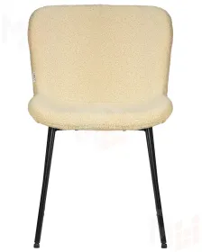 Стул обеденный DOBRIN MILO (черные ножки, кремовый букле (UF992-02))