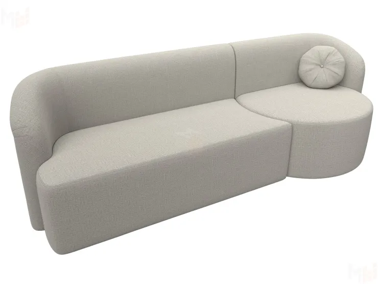 Диван прямой Лига-027 угол правый ( Амур бежевый )