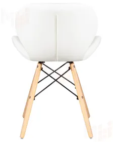 Стул обеденный DOBRIN BUTTERFLY (ножки светлый бук, цвет сиденья белый)
