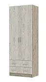 Шкаф 2х створчатый Гармония ШК-603М дуб крафт белый - дуб крафт серый