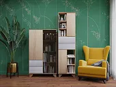 Гостиная Копенгаген дуб сонома/белый матовый вариант 1