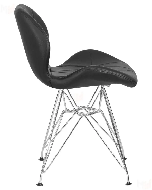 Стул обеденный DOBRIN BUTTERFLY CHROME (ножки хром, цвет чёрный)
