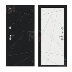 Входная металлическая дверь Граффити-5 Букле черное/Super White Входная металлическая дверь Граффити-5 Букле черное/Super White