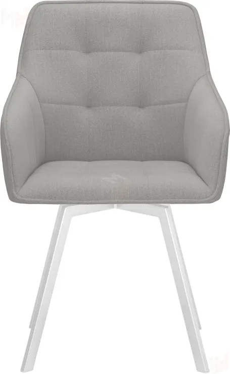 Кресло поворотное Мони Светло-серый E81 / белый