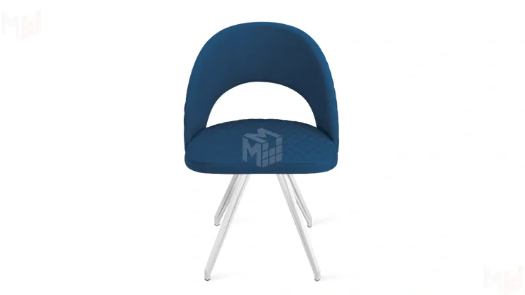 Стул Гэтсби К4  Белый матовый, Велюр Confetti Blue