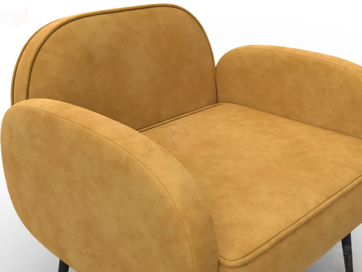Кресло Лига-086 ( велюр BRUT 10 желтый )