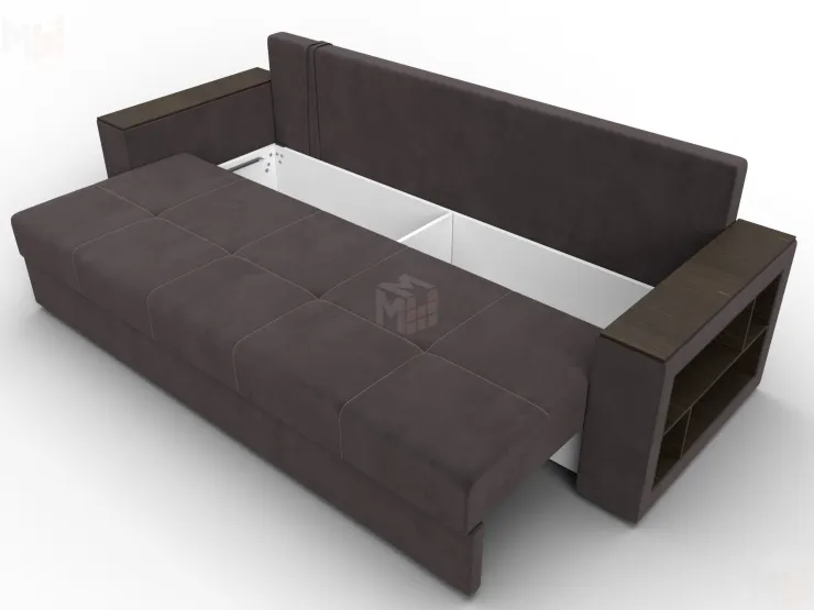 Диван прямой Дубай Лайт ( SEVEN 727 коричневый )