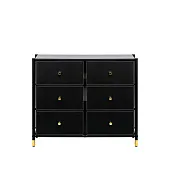 Комод Leset Нирита/Хайди, 6 ящиков, Черный (Черный/Черный)