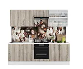 Кухня Европа 2,4 с витриной (таормино)