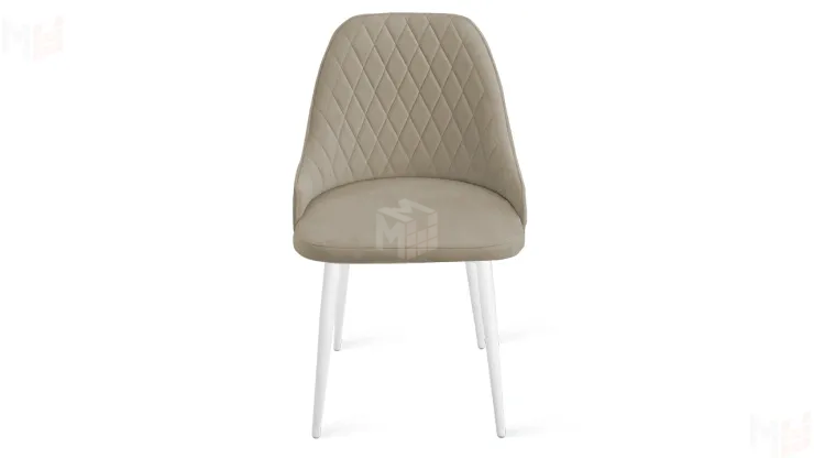 Стул Гранд К1К Белый матовый, Велюр Confetti Smoke