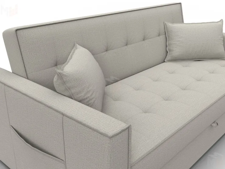 Диван прямой Лига-104 (160) ( Амур 02 бежевый )