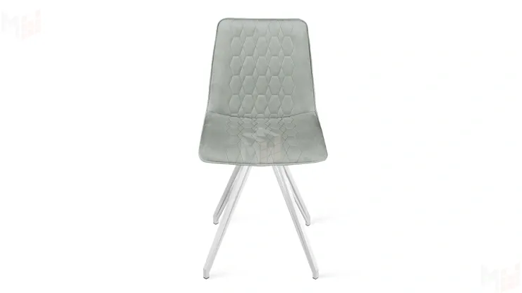 Стул Хьюго К4 Белый матовый, Велюр Confetti Silver