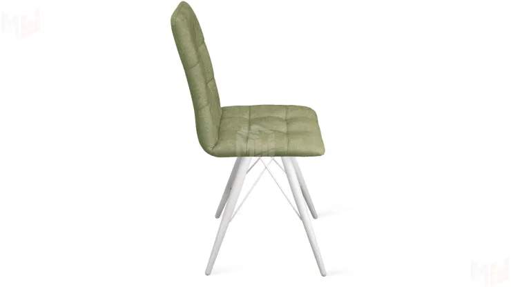 Стул Аспен К3 Белый матовый, Велюр Duna Olive