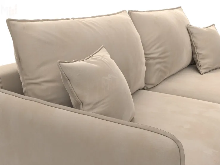 Диван прямой Лига-064 НПБ ( SEVEN 729 бежевый )