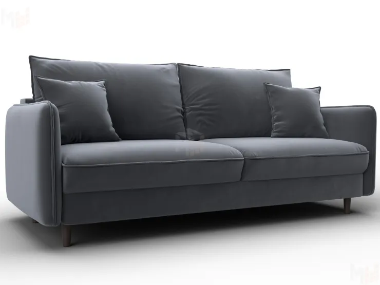 Диван прямой Лига-064 НПБ ( SEVEN 17 серый )