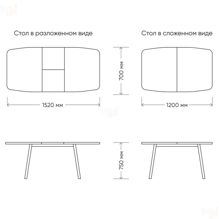 Стол раздвижной ЛИОН Белый/Белый